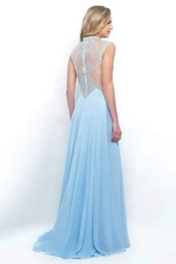 Blush By Alexia Designs Blush - Flowing High Plunging Chiffon A-Line Gown 11348 Formal Gowns