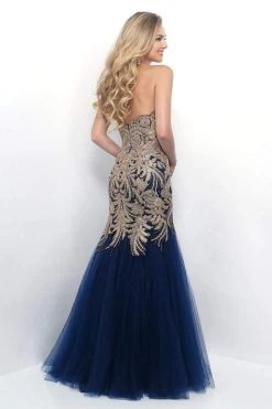 Blush By Alexia Designs Formal Gowns Blush - Gilded Scalloped Sweetheart Trumpet Gown 7107