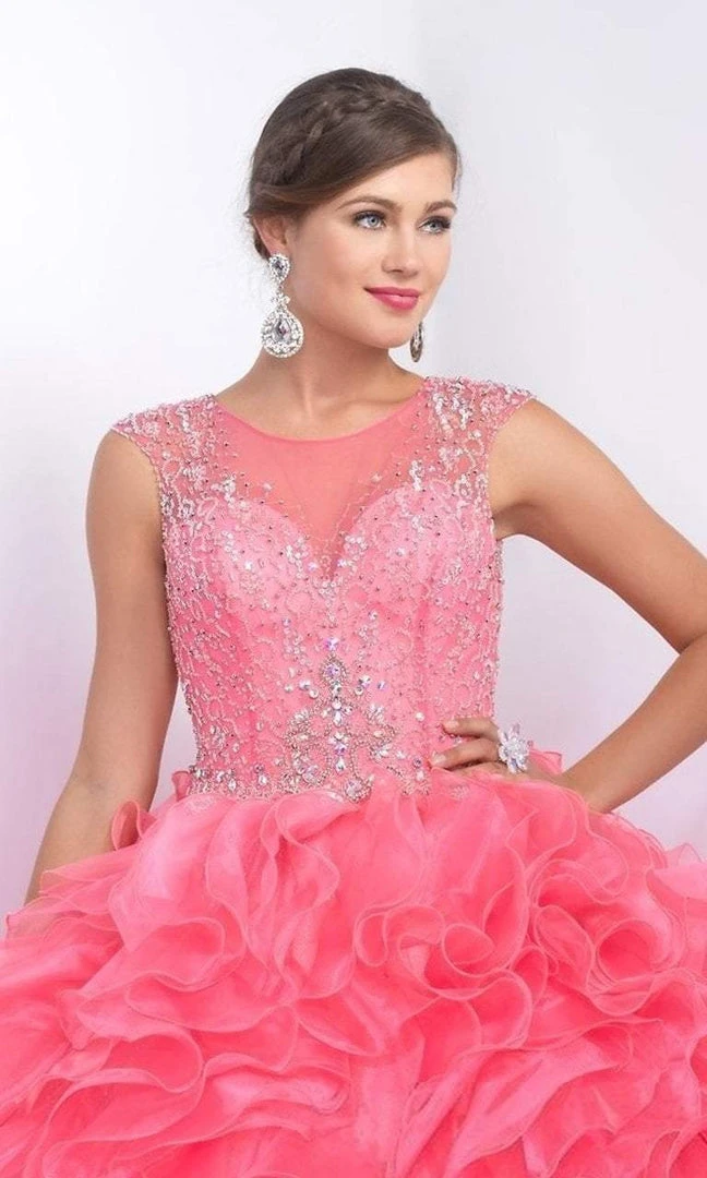 Blush By Alexia Designs Blush - Illusion Jewel Neck With Open Back Ballgown Q160 Formal Gowns 5 Blush By Alexia Designs Blush - Illusion Jewel Neck With Open Back Ballgown Q160 Formal Gowns