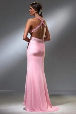 Blush By Alexia Designs Blush - S010 Embellished Halter Neckline Evening Gown Formal Gowns