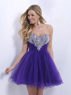 Blush By Alexia Designs Blush - Strapless Rhinestone Embellished Short Dress X166 Cocktail Dresses