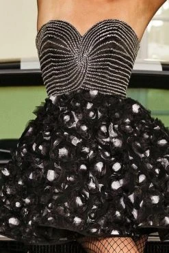 Blush By Alexia Designs Blush - Strapless Sequined Ruffled Cocktail Dress 9296