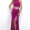 Blush By Alexia Designs Formal Gowns Blush - Two Piece Halter Top With Sarong Style Skirt Dress 11284