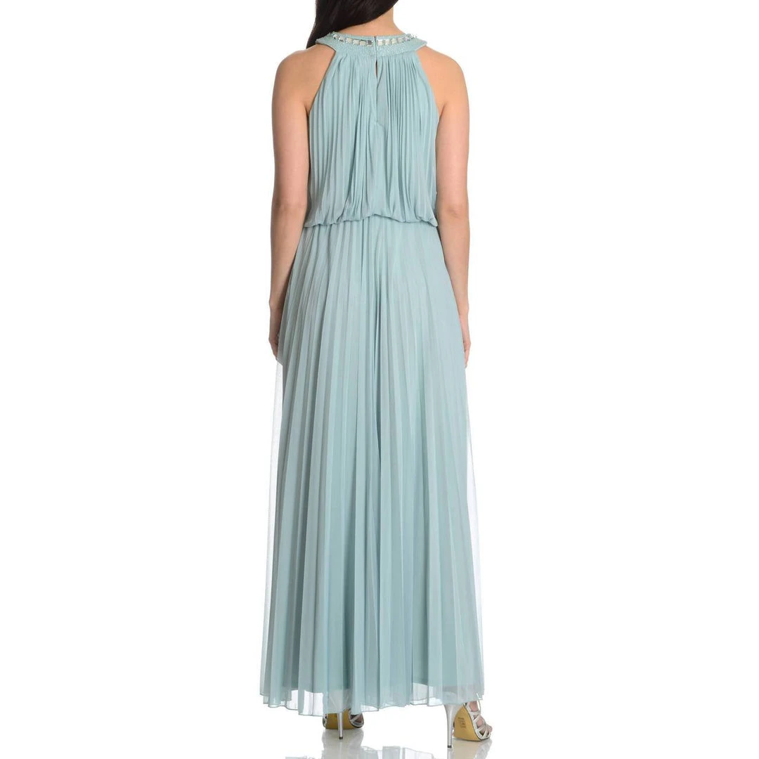 Cachet - 56579 Bejeweled Halter Accordion Pleats Long Dress Formal Gowns 4 Cachet - 56579 Bejeweled Halter Accordion Pleats Long Dress Formal Gowns