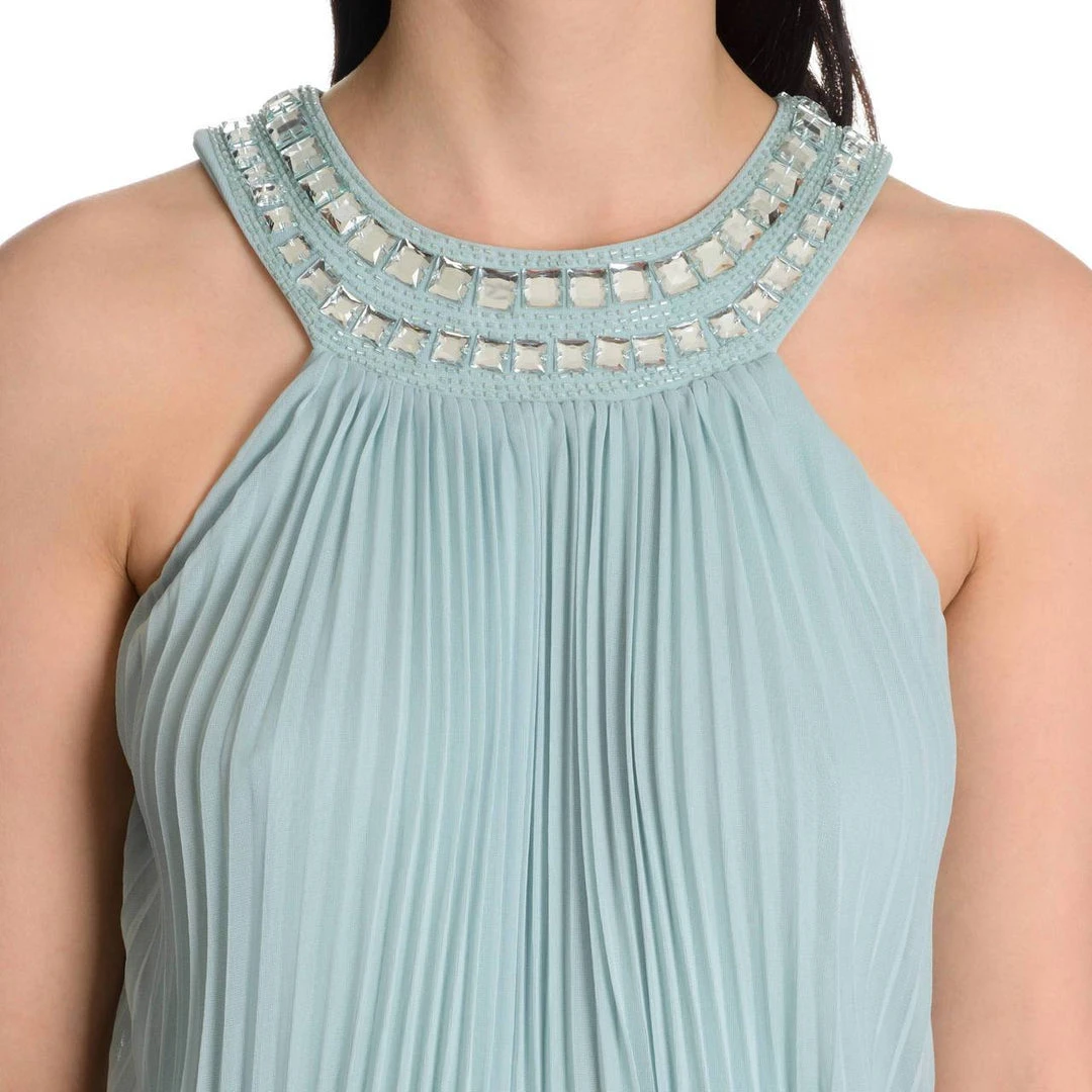 Cachet - 56579 Bejeweled Halter Accordion Pleats Long Dress Formal Gowns 5 Cachet - 56579 Bejeweled Halter Accordion Pleats Long Dress Formal Gowns