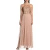 Cachet - 56902 Halter Sequin Pleated Chiffon Dress