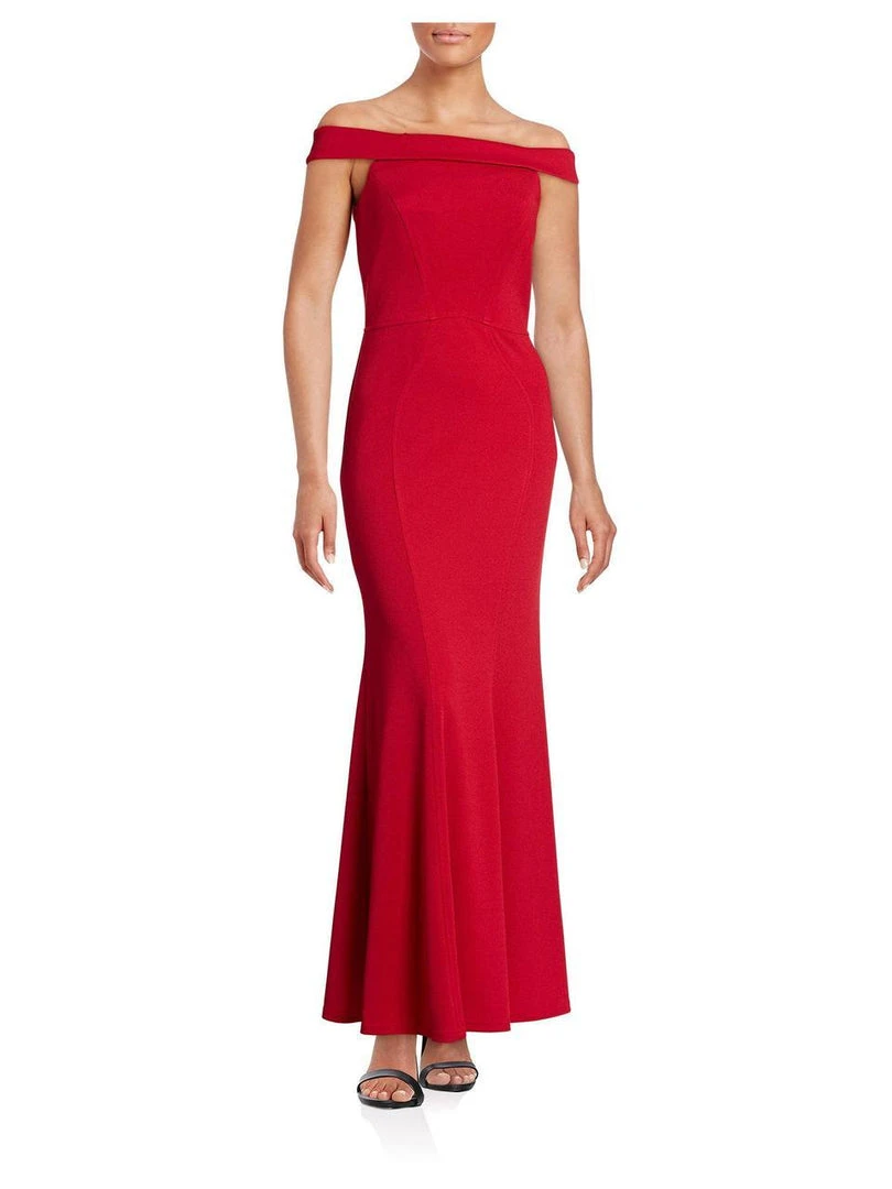 Cachet - 57824 Off Shoulder Jersey Long Dress 3 Cachet - 57824 Off Shoulder Jersey Long Dress