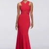 Cachet - 58028 Crossover Bodice Illusion Waist Mermaid Gown Formal Gowns