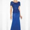 Cameron Blake By Mon Cheri - 117609 Embroidered Short Sleeves Evening Dress - 1 Pc Royal Blue In Size 6 Available 1 Cameron Blake By Mon Cheri - 117609 Embroidered Short Sleeves Evening Dress - 1 Pc Royal Blue In Size 6 Available