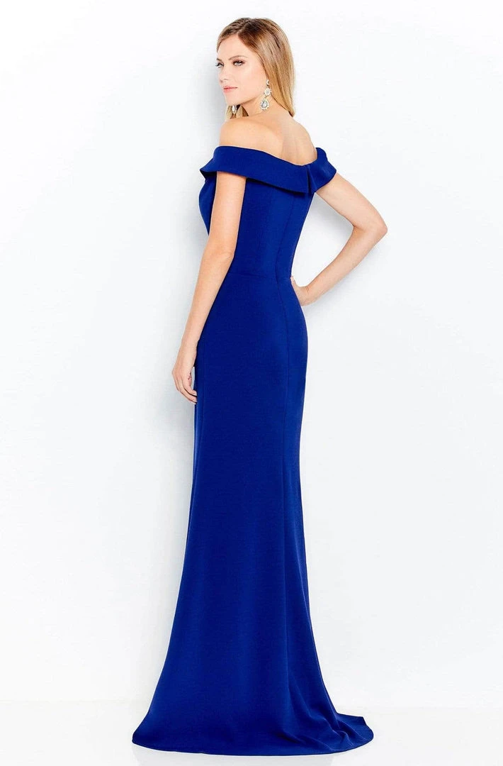 Formal Gowns Cameron Blake By Mon Cheri - 120614 Embellished Off-Shoulder Formal Dress - 1 Pc Navy In Size 4 Available 6 Formal Gowns Cameron Blake By Mon Cheri - 120614 Embellished Off-Shoulder Formal Dress - 1 Pc Navy In Size 4 Available