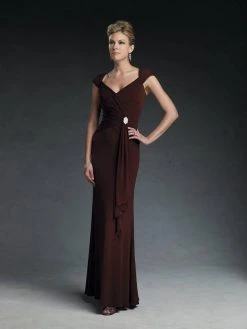 Cameron Blake By Mon Cheri - 19645 Long Dress In Brown