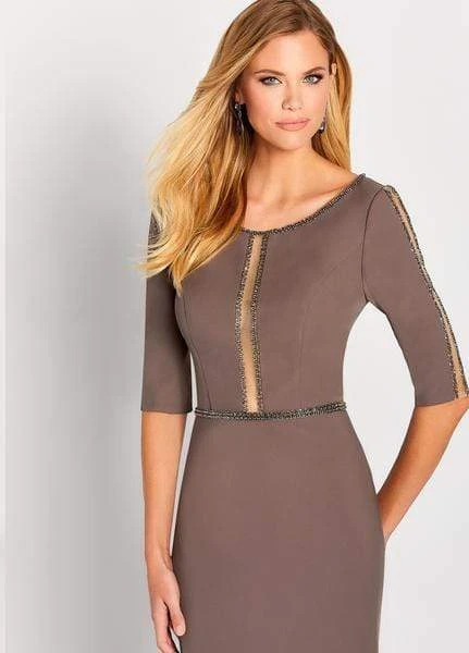 Cameron Blake By Mon Cheri - Illusion Paneled Evening Gown 119655 - 1 Pc Smokey Mink In Size 4 Available Formal Gowns 3 Cameron Blake By Mon Cheri - Illusion Paneled Evening Gown 119655 - 1 Pc Smokey Mink In Size 4 Available Formal Gowns