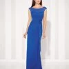 Cameron Blake By Mon Cheri Cameron Blake - Cap Sleeve Illusion Bateau Gathered Sheath Gown 117601 - 1 Pc Royal Blue In Size 10 Available Formal Gowns