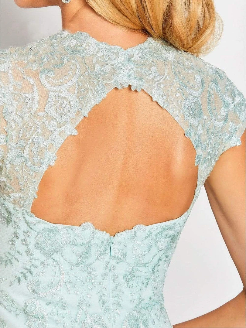 Cameron Blake By Mon Cheri Formal Gowns Cameron By Mon Cheri - Ornate Cap Sleeve Queen Anne Gown 119651 - 1 Pc Navy In Size 10 And 1 Pc Water In Size 18 Available 7 Cameron Blake By Mon Cheri Formal Gowns Cameron By Mon Cheri - Ornate Cap Sleeve Queen Anne Gown 119651 - 1 Pc Navy In Size 10 And 1 Pc Water In Size 18 Available