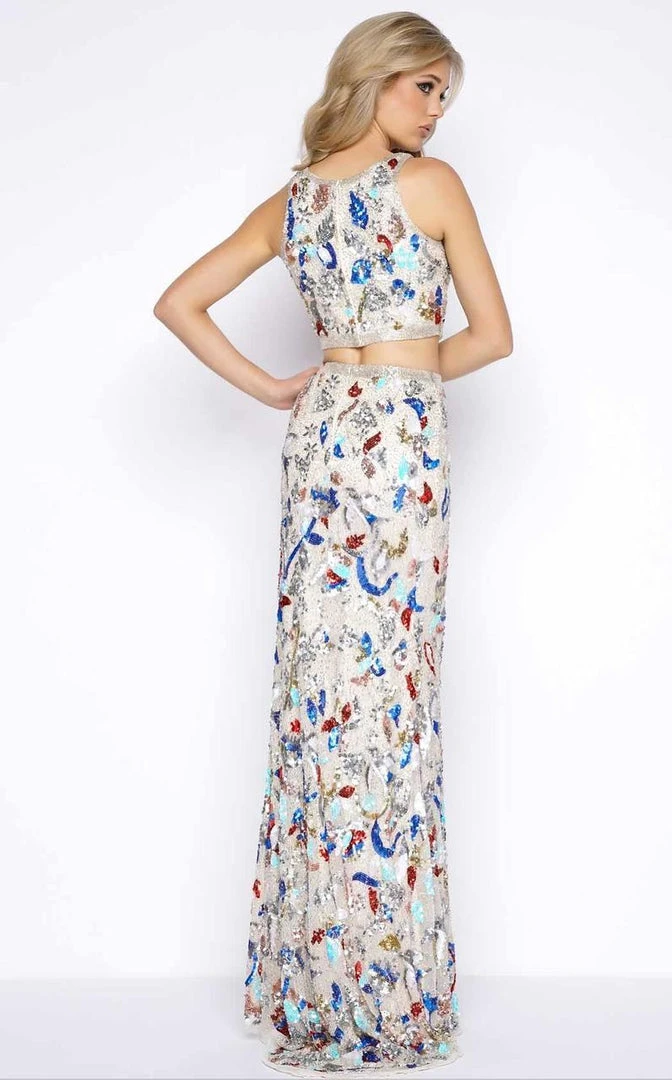 Cassandra Stone - 1062A Abstract Floral Sequined Gown Formal Gowns 5 Cassandra Stone - 1062A Abstract Floral Sequined Gown Formal Gowns