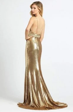 Formal Gowns Cassandra Stone - 2112A Fully Sequined V-neck Trumpet Dress
