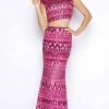 Cassandra Stone - 4515A Two Piece Aztec Sequined Sheath Gown 2 Cassandra Stone - 4515A Two Piece Aztec Sequined Sheath Gown
