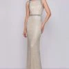 Cassandra Stone - 4709A Square Neck Drape Back Beaded Net Sheath Gown Formal Gowns 1 Cassandra Stone - 4709A Square Neck Drape Back Beaded Net Sheath Gown Formal Gowns