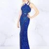 Cassandra Stone - 4872A Bedazzled Halter Sheath Dress With Train 1 Cassandra Stone - 4872A Bedazzled Halter Sheath Dress With Train