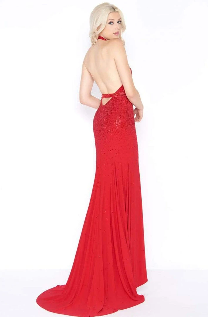 Formal Gowns Cassandra Stone - 62974A Embellished High Halter Sheath Dress 4 Formal Gowns Cassandra Stone - 62974A Embellished High Halter Sheath Dress