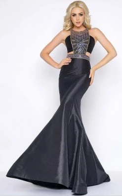 Cassandra Stone - 65953A High Neck Gown Style Formal Gowns 7 Cassandra Stone - 65953A High Neck Gown Style Formal Gowns