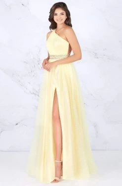 Cassandra Stone - 66859A Embellished One Shoulder A-line Dress Formal Gowns