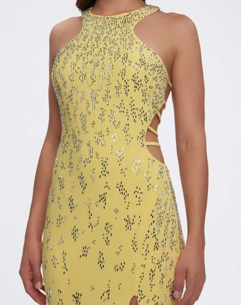 Cassandra Stone - 66874A Embellished Halter Dress With Lattice Back Formal Gowns 5 Cassandra Stone - 66874A Embellished Halter Dress With Lattice Back Formal Gowns