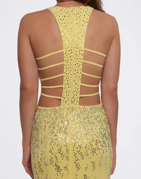 Cassandra Stone - 66874A Embellished Halter Dress With Lattice Back Formal Gowns 6 Cassandra Stone - 66874A Embellished Halter Dress With Lattice Back Formal Gowns