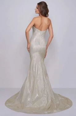 Cassandra Stone - 66918A Plunging Sweetheart Strapless Trumpet Gown Formal Gowns