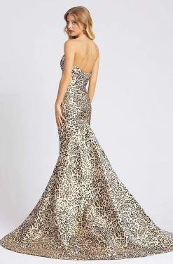 Cassandra Stone - 67366A Animal Print Strapless Sweetheart Trumpet Dress Formal Gowns