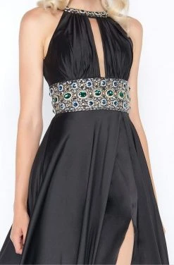 Formal Gowns Cassandra Stone - 77435A Rhinestone Accented Halter A-line Dress 13 Formal Gowns Cassandra Stone - 77435A Rhinestone Accented Halter A-line Dress