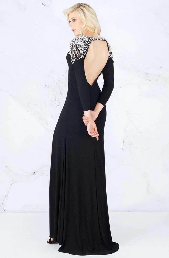 Cassandra Stone - 77519A Embellished Long Sleeve Bateau Trumpet Dress Formal Gowns 4 Cassandra Stone - 77519A Embellished Long Sleeve Bateau Trumpet Dress Formal Gowns