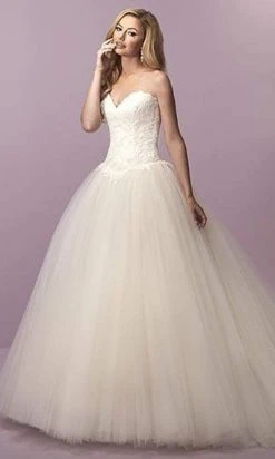 Christina Wu Brides - 18061 Strapless Sweetheart Lace Textured Ballgown Formal Gowns