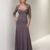 Christina Wu Elegance - 17784 Brooch Ornate Pleated Interweave Gown