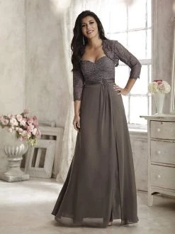 Formal Gowns Christina Wu Elegance - 17800 Surplice Lace Bodice High Slit Gown