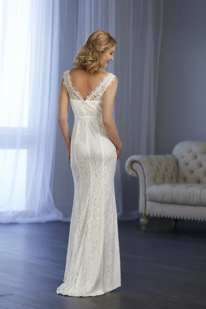 Christina Wu Elegance - 17855 Corded Lace V Neck Sheath Dress Formal Gowns 4 Christina Wu Elegance - 17855 Corded Lace V Neck Sheath Dress Formal Gowns