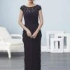 Formal Gowns Christina Wu Elegance - 20231 Lace Bateau Neck Jersey Sheath Dress