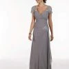 Formal Gowns Christina Wu Elegance - Pleated Bodice V Neckline Surplice Gown 17735