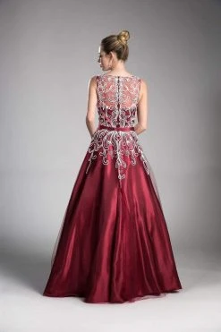 Cinderella Divine - 1020 Embroidered Illusion Bateau Evening Gown 12 Cinderella Divine - 1020 Embroidered Illusion Bateau Evening Gown