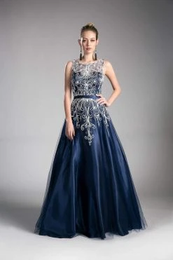 Cinderella Divine - 1020 Embroidered Illusion Bateau Evening Gown 13 Cinderella Divine - 1020 Embroidered Illusion Bateau Evening Gown