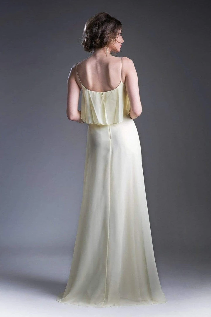 Cinderella Divine - 13010 Flounce Bodice Chiffon A-Line Dress 4 Cinderella Divine - 13010 Flounce Bodice Chiffon A-Line Dress