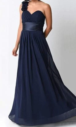 Cinderella Divine - 1491 Floral Applique Sweetheart Long Dress