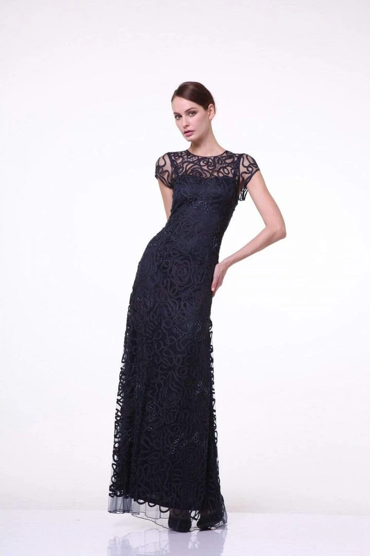Cinderella Divine - 1920 Embellished Illusion Jewel Neck Sheath Dress Formal Gowns 8 Cinderella Divine - 1920 Embellished Illusion Jewel Neck Sheath Dress Formal Gowns
