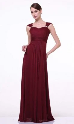 Formal Gowns Cinderella Divine - 3831 Empire Waist Cutout Back Flowy A-Line Gown 17 Formal Gowns Cinderella Divine - 3831 Empire Waist Cutout Back Flowy A-Line Gown
