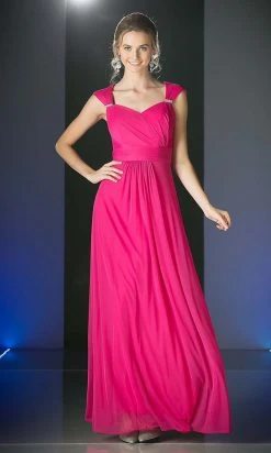 Formal Gowns Cinderella Divine - 3831 Empire Waist Cutout Back Flowy A-Line Gown 22 Formal Gowns Cinderella Divine - 3831 Empire Waist Cutout Back Flowy A-Line Gown