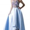 Formal Gowns Cinderella Divine - 71150 Floral Embroidered High Low Dress