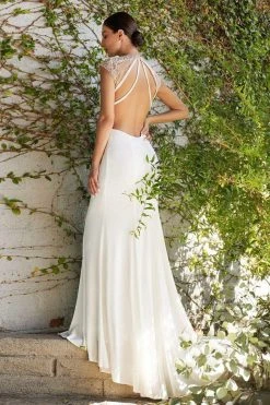 Cinderella Divine - 71457 Cap Sleeve Beaded Illusion High Neck Gown 9 Cinderella Divine - 71457 Cap Sleeve Beaded Illusion High Neck Gown