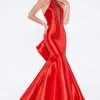 Cinderella Divine - 72046 High Halter Fitted Mermaid Gown Formal Gowns