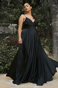 Formal Gowns Cinderella Divine - 7485 Long Satin A-Line Gown