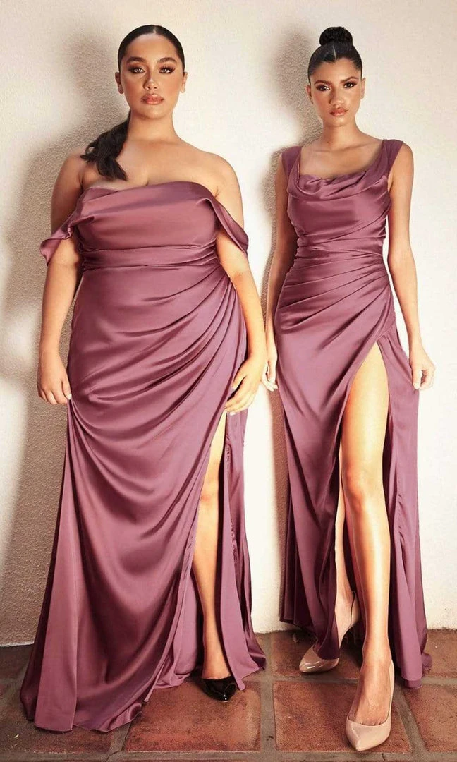 Formal Gowns Cinderella Divine - 7488C Sweetheart Pleated High Slit Dress 7 Formal Gowns Cinderella Divine - 7488C Sweetheart Pleated High Slit Dress
